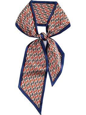 Women's Blue Formula-H Fashion Scarves Long Skinny Silky Hair Bags Scarf